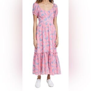 Goodnight Macaroon Cottagecore Maxi Dress in Pink